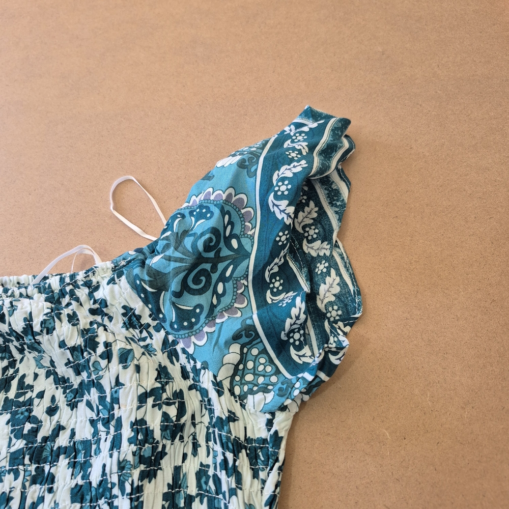 Dress Day Teal Floral Maxi Dress - Picture 6 of 9